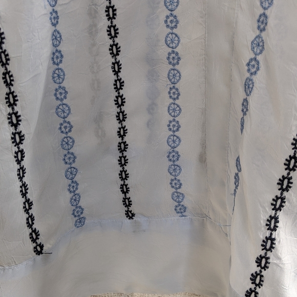 J Jill tunic, size small, light blue, embroidered - Picture 4 of 12